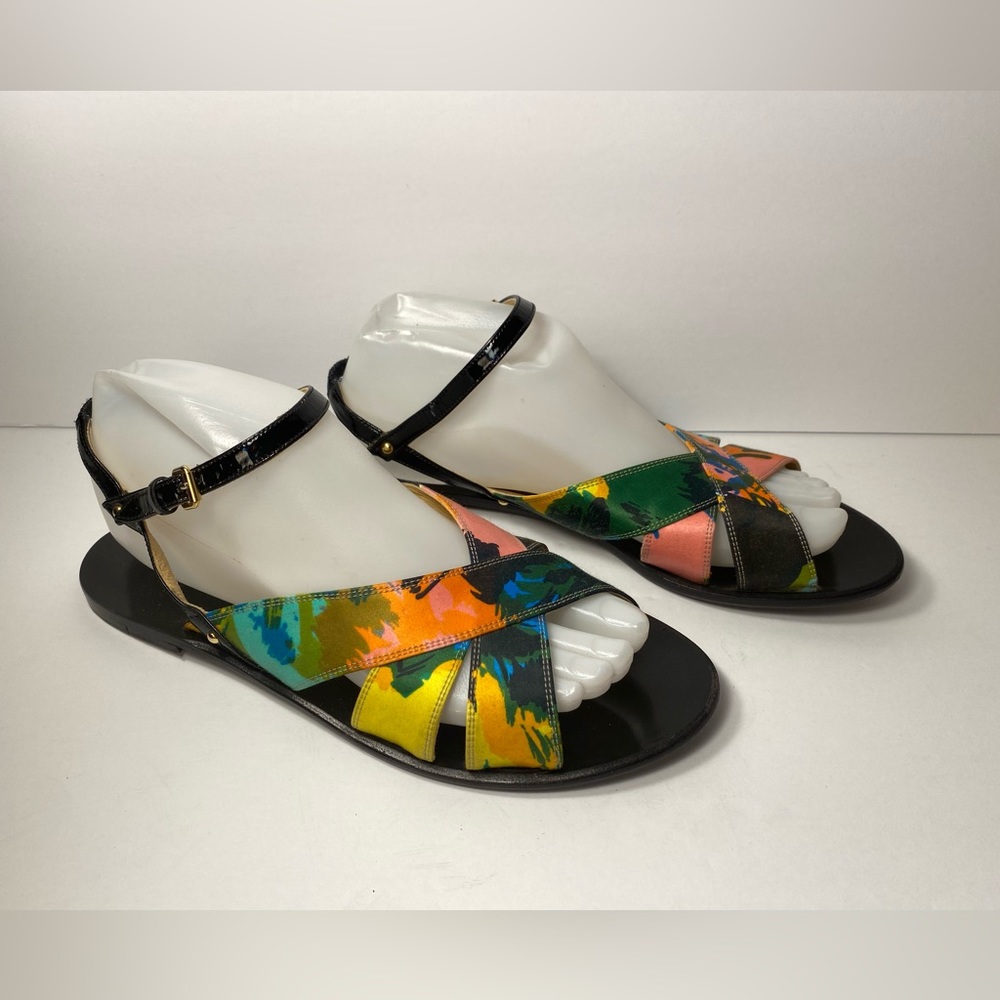 Balenciaga flat ankle strap sandals multi 39/8 - Picture 5 of 11